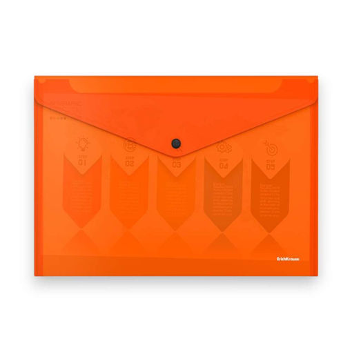 Picture of A4 BUTTON ENVELOPE SOLID NEON ORANGE